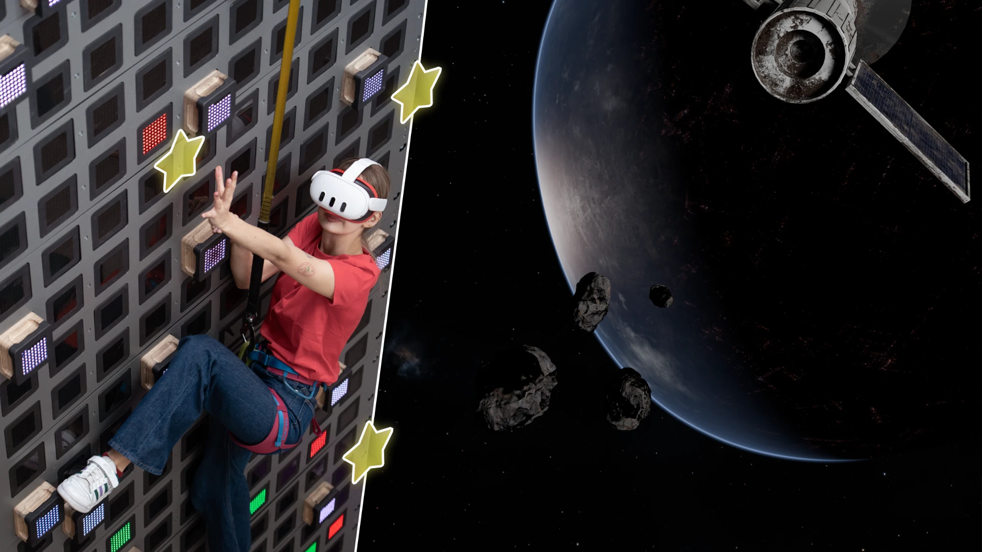 Dziewczyna w goglach VR na SkyWall