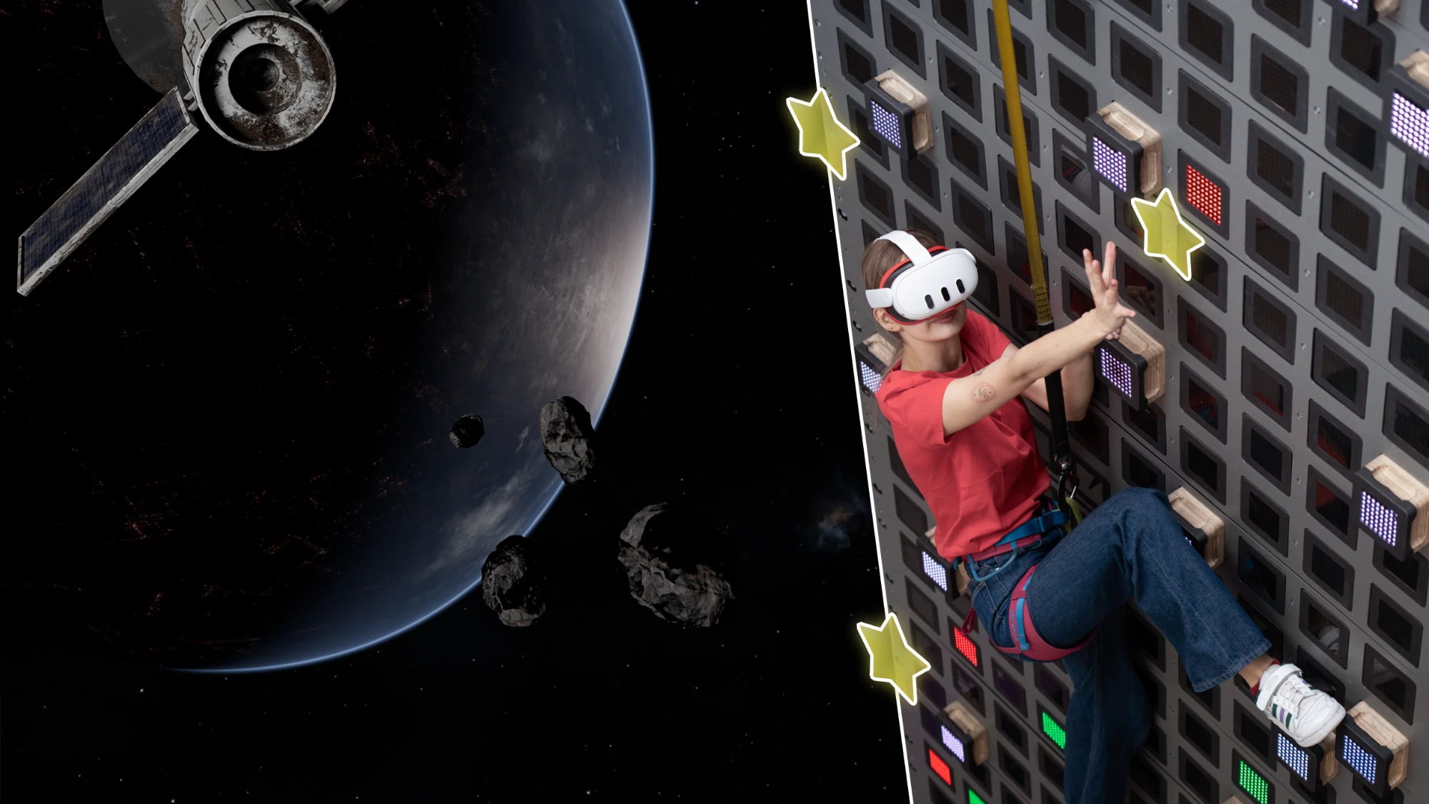 Dziewczyna w goglach VR na SkyWall